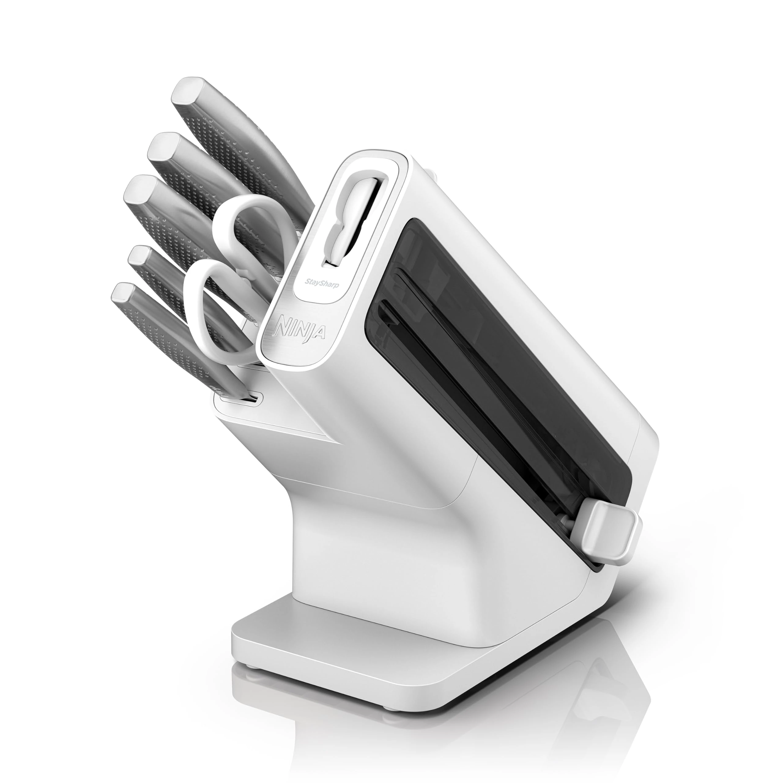 NINJA StaySharp white Knife block with Sharpener
