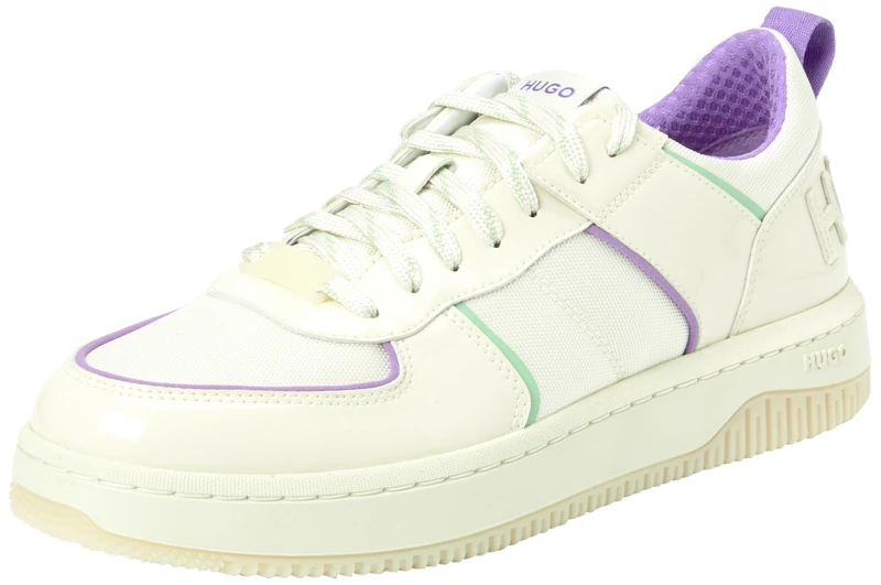 HUGO Women's Kilian_Tenn_nycrpu Sneaker, Natural, 5 UK
