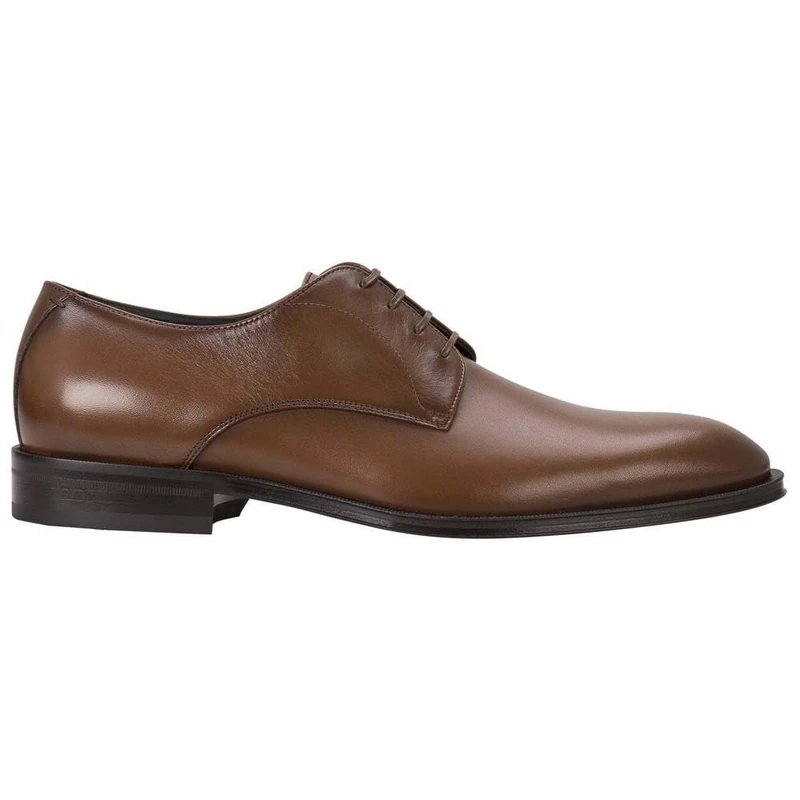 BOSS Men's Derrek Derby Shoes - Medium Brown, 5.5 UK