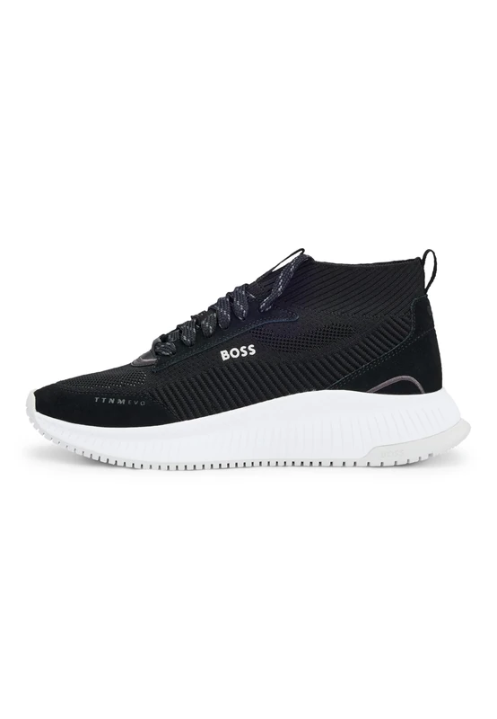 BOSS Women's TTNM EVO_Slon_kn Sneaker, Black, 10 UK