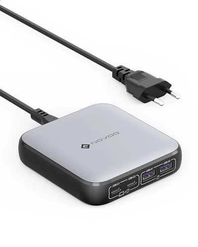 NOVOO 65W usb c charger, 4 port laptop gan charger