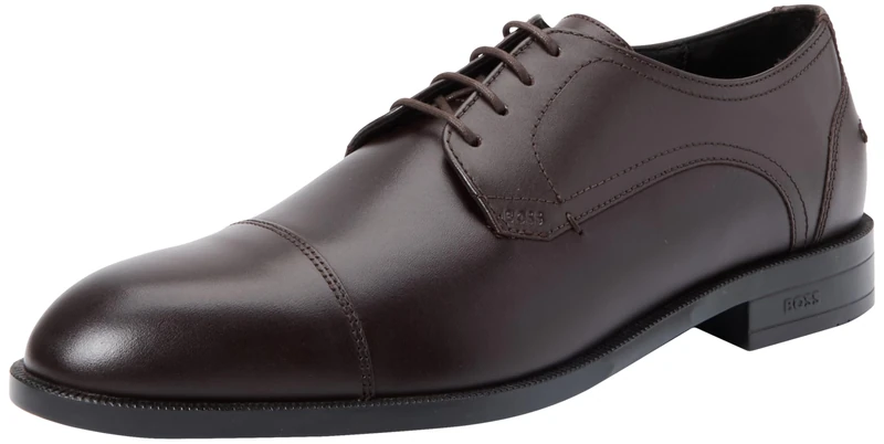 BOSS Men's Tayil_Derb_ltadtc Derby, Dark Brown, 10 UK