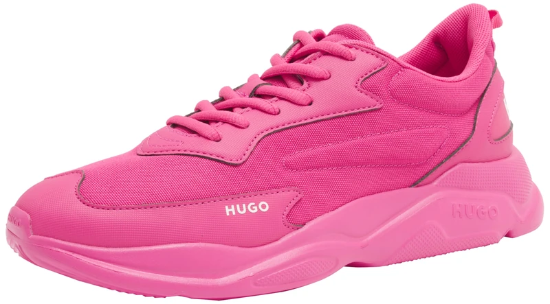 HUGO Women's Leon_Runn_cvpuW Sneaker, Bright Pink, 4 UK