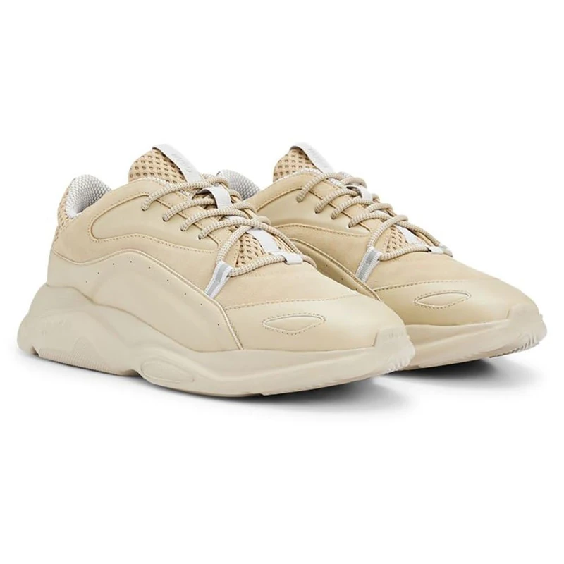 HUGO Men's Leon_Runn_flsd Running, Medium Beige, 10 UK
