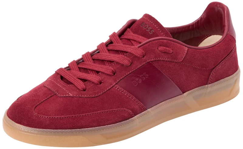 BOSS Women's Brenta_Tenn_sd1 Sneaker, Dark Red, 10 UK