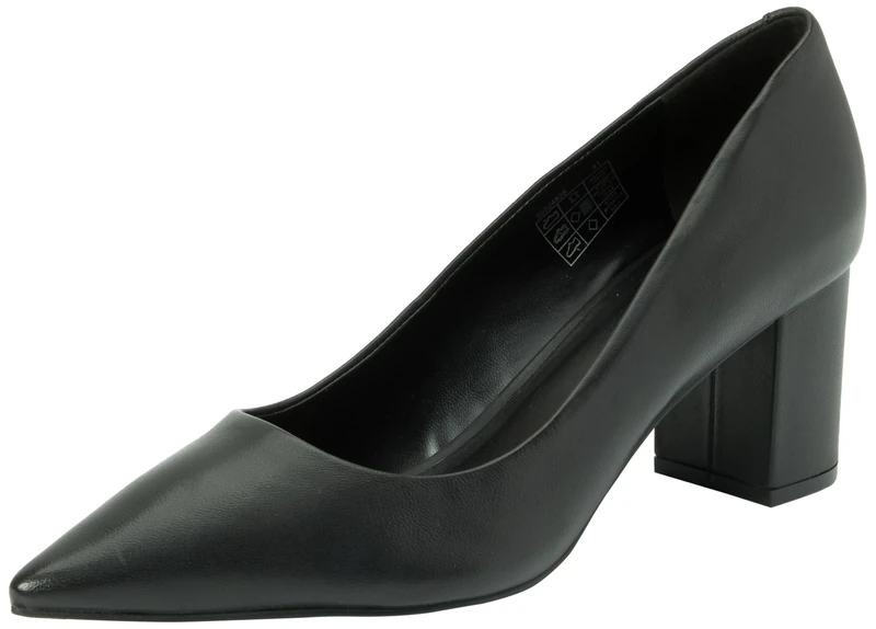 HUGO Women's Devany_ChPump_lt Pump, Black, 6 UK