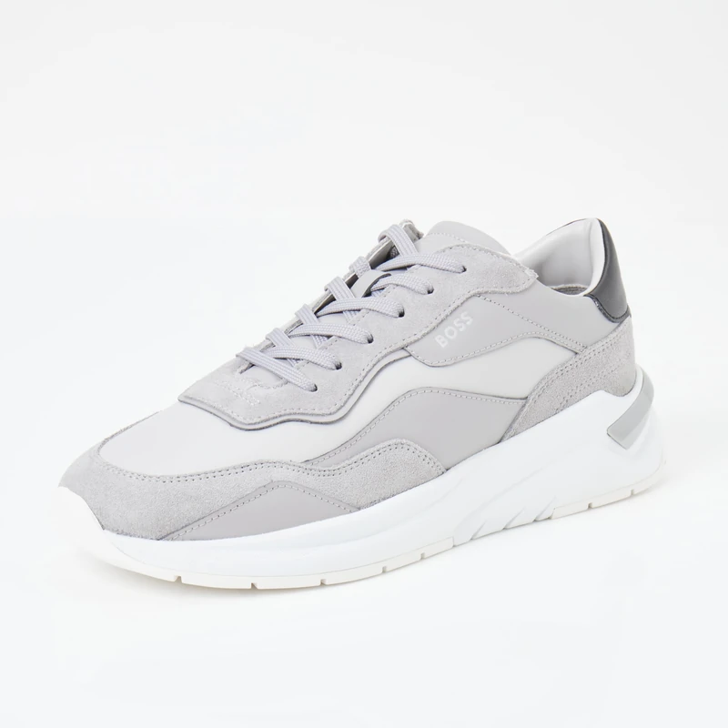 BOSS Women's Skylar_Runn_flsd Sneaker, Open Grey, 5.5 UK