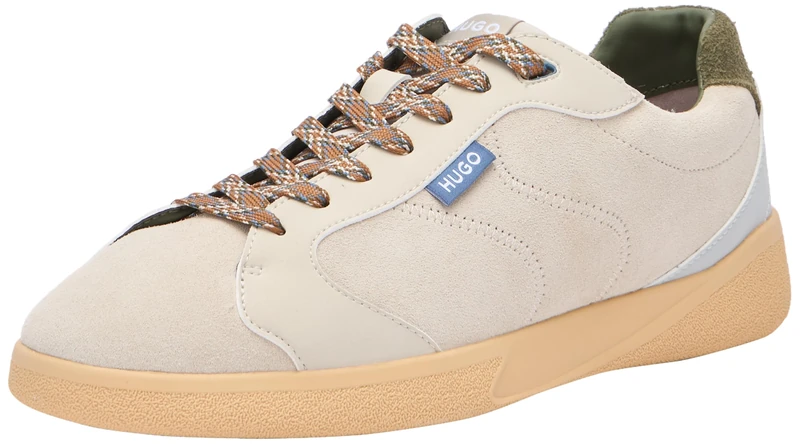 HUGO Men's Riven_Tenn_sdnu Tennis, Light Beige, 10 UK