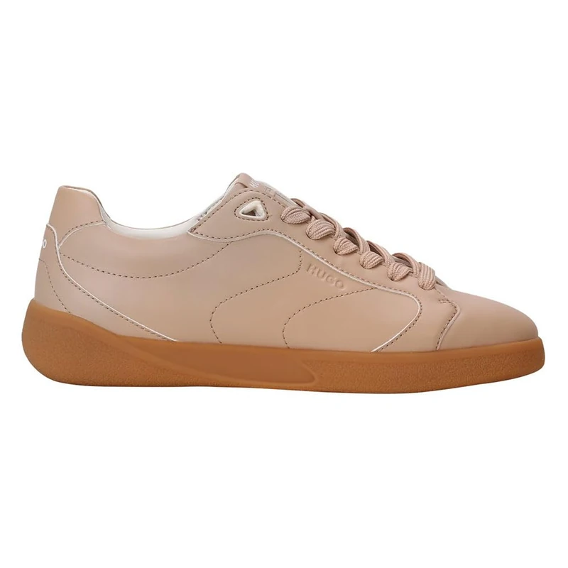 HUGO Women's Riven_Tenn_punyW Sneaker, Light/Pastel Brown, 10 UK