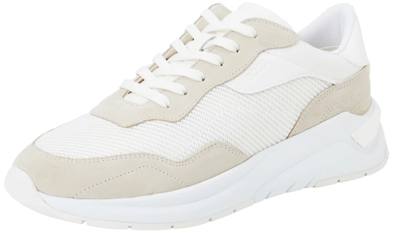 BOSS Women's Skylar_Runn_mesdmt Sneaker, White, 10 UK