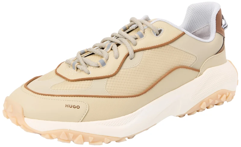 HUGO Men's GO1ST_nyrippu Running, Medium Beige, 5.5 UK