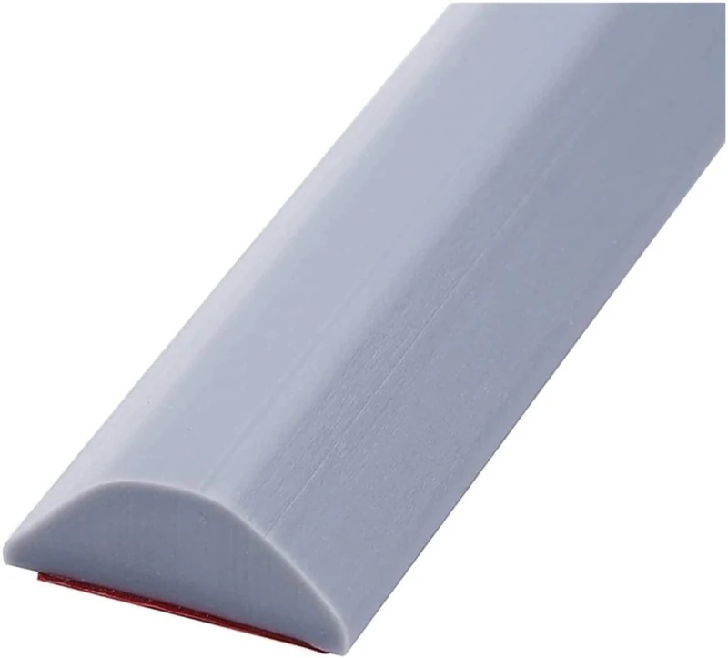 Shower Tray Sealing Strip Collapsible Shower Threshold Water Dam Barrier Self Adhesive Silicone Waterproof for Kitchen Sink Countertop