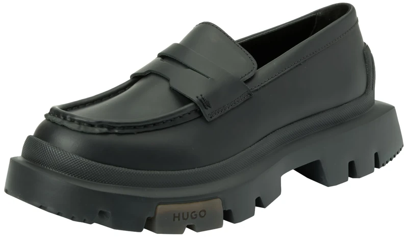 HUGO Women's Fabyan_Loafer_BROF Flats, Black, 10 UK