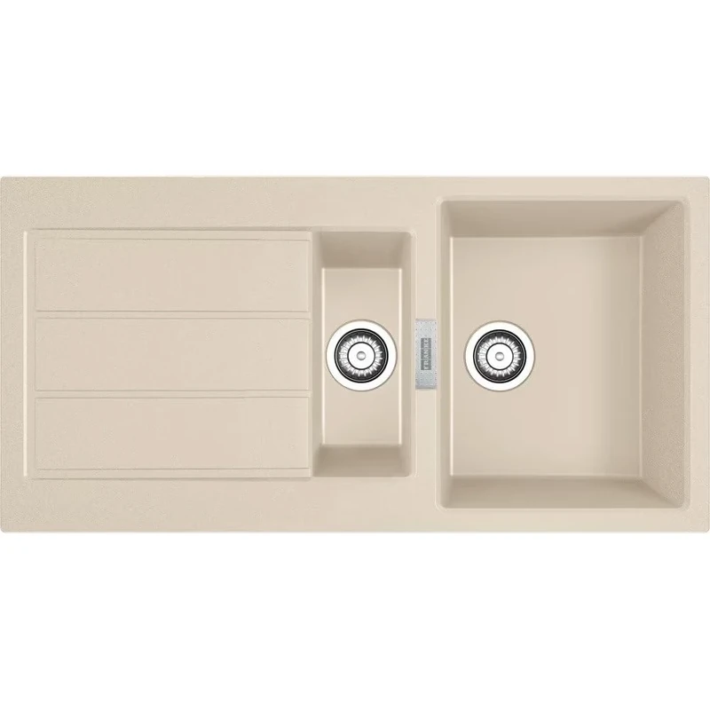 Kitchen Sink Made of Granite (Fragranite) with Single and a Half Bowl from Franke Urban Sirius 2.0 S2D 651-100 - Beige - 143.0671.693