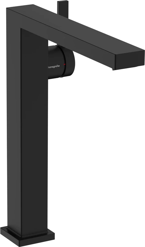 hansgrohe Tecturis E Fine - Bathroom tap Without Waste, Energy-Saving (CoolStart), Bathroom Sink tap with spout Height 240 mm, Basin Mixer tap Water-Saving (EcoSmart+), matt Black, 73072670