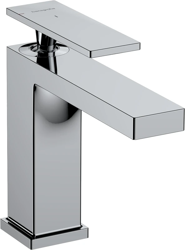 hansgrohe Tecturis E - bathroom tap without waste, energy-saving (CoolStart), bathroom sink tap with spout height 110 mm, basin mixer tap water-saving (EcoSmart+), chrome, 73012000