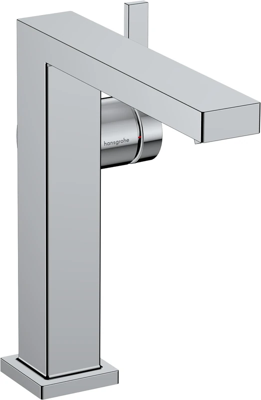 hansgrohe Tecturis E Fine - bathroom tap without waste, energy-saving (CoolStart), bathroom sink tap with spout height 150 mm, basin mixer tap water-saving (EcoSmart+), chrome, 73041000