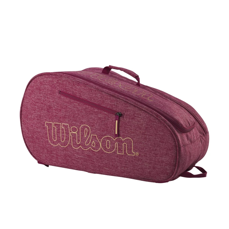 Wilson Padel Team bag, Holds up to 4 Rackets, Red/Cream