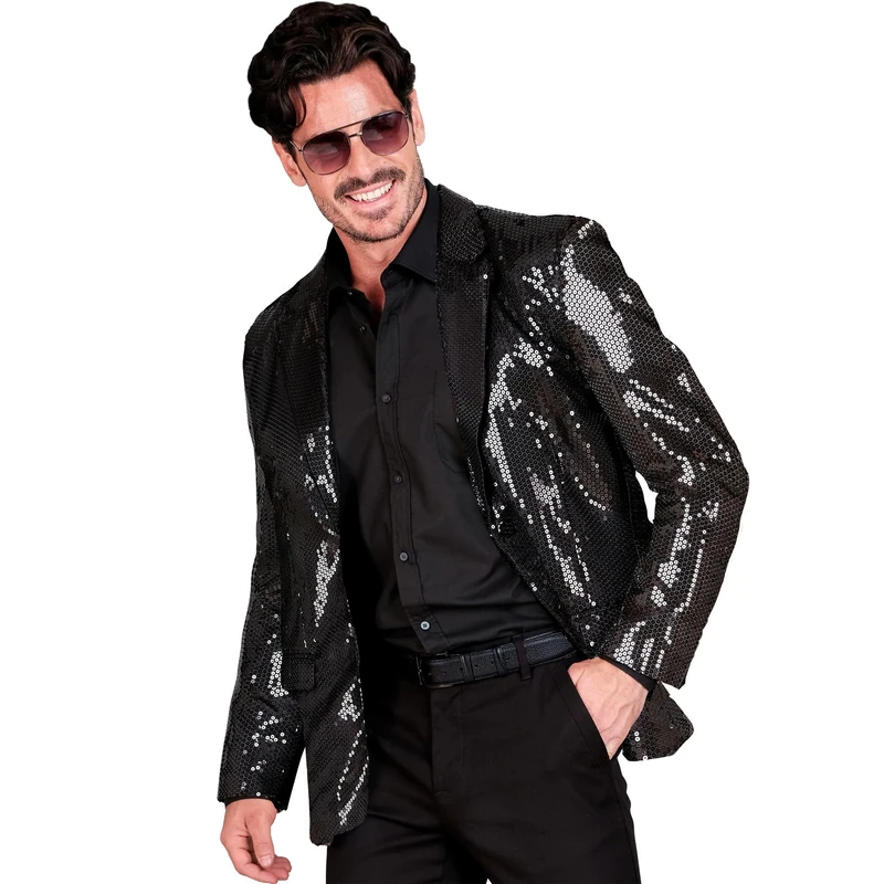 Widmann - Party Fashion Men's Disco Fever Strike Move Sequin Jacket
