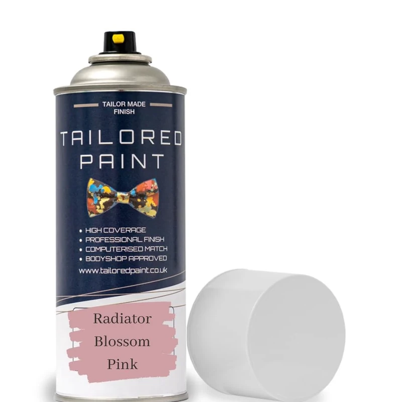 Tailored Paint Premium Radiator Aerosol Spray Paint Heat Resistant To 100ºC - Quick Air Dry No Primer Needed (Matt, Blossom Pink)