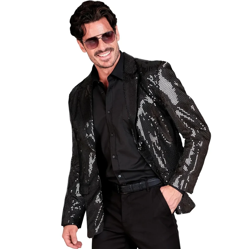 WIDMANN - Party Fashion Men's Disco Fever Strike Move Sequin Jacket