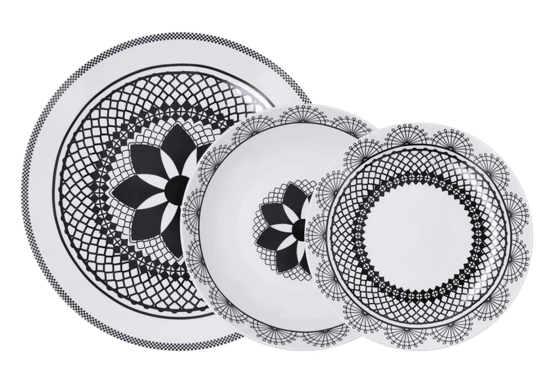 LA BOUCHÉE by LA CARTUJA DE Sevilla Medina - Porcelain Tableware 18 Pieces 6 People