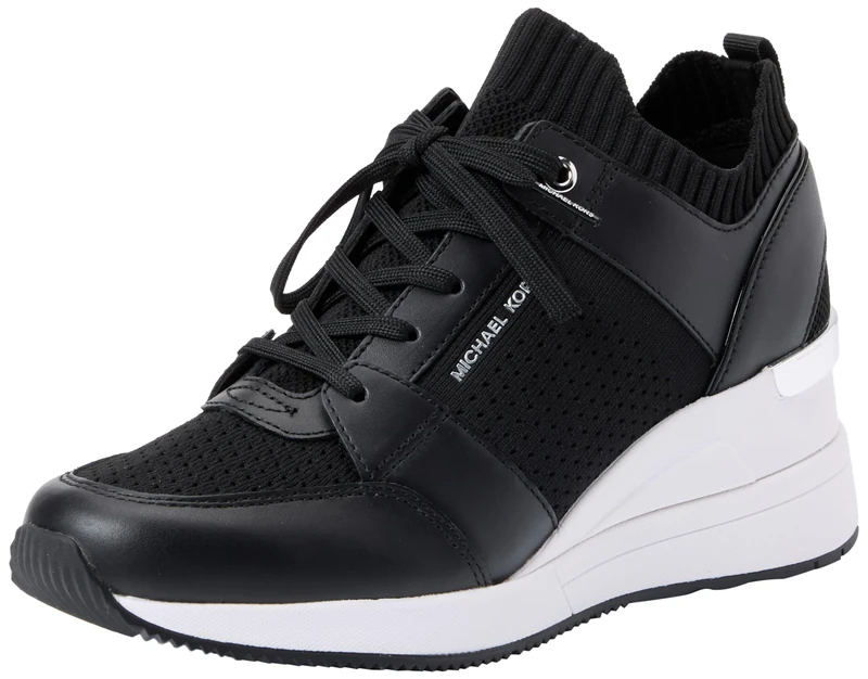 Michael Kors 43H3GEFS1D-001 Georgie Knit Trainer Women Black UK 7