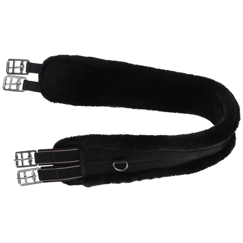 Covalliero Saddle Girth with Faux Fur Black 130 cm