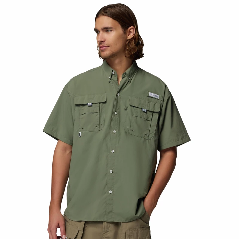 Columbia Men's Bahama 2 Short Sleeve Shirt, Short Sleeve Shirt, Cypress, XX-Small
