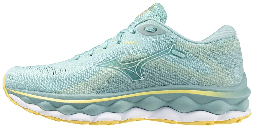 Mizuno Womens Wave Sky 7 Running Shoe, Eggshell Blue/White, 9 UK