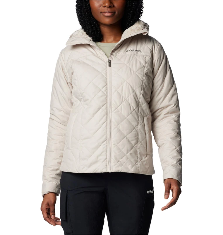 Columbia Women's Copper Crest 2 Hooded Jacket, Winter Jacket, Dark Stone, X-Small