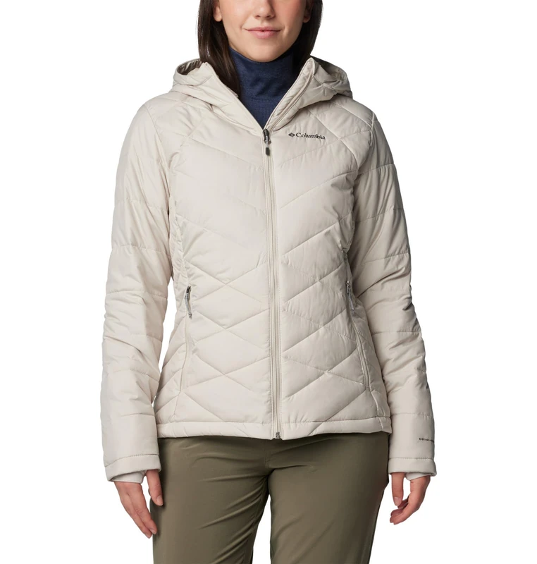 Columbia Women's Heavenly Hooded Jacket, Hooded Puffer Jacket, Dark Stone, XS