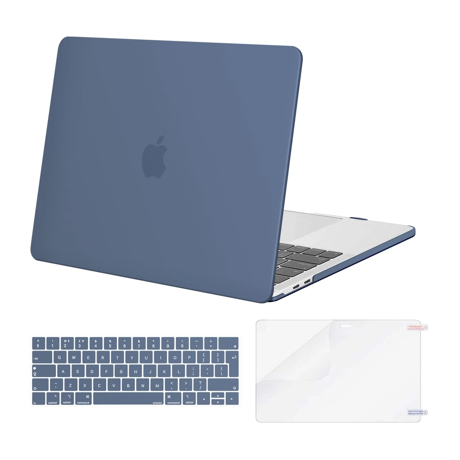 MOSISO Compatible with MacBook Pro 13 inch Case M2 M1 2025 2024 2023 2022-2016 Release A2338 A2289 A2251 A2159 A1989 A1706 A1708, Plastic Hard Shell Cover&Keyboard Skin&ScreenProtector, Steel Blue