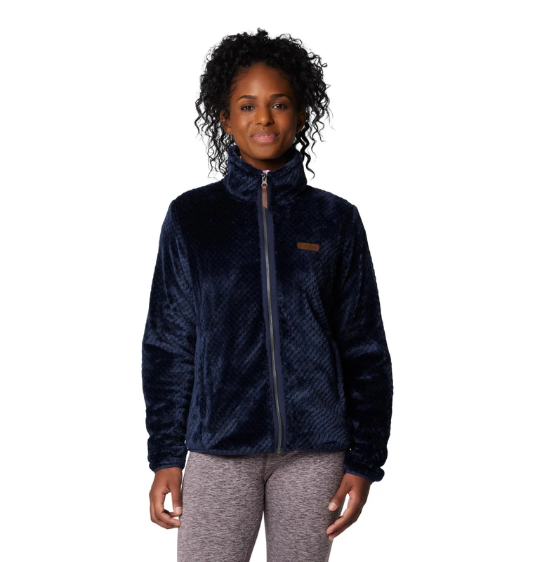 Columbia Women's Fire Side 2 Sherpa Full Zip, Full Zip Fleece Jacket, Collegiate Navy, S