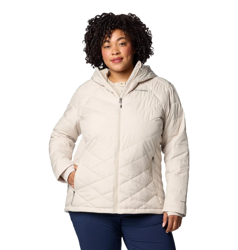 Columbia Women's Heavenly Hooded Puffer Jacket - Dark Stone S