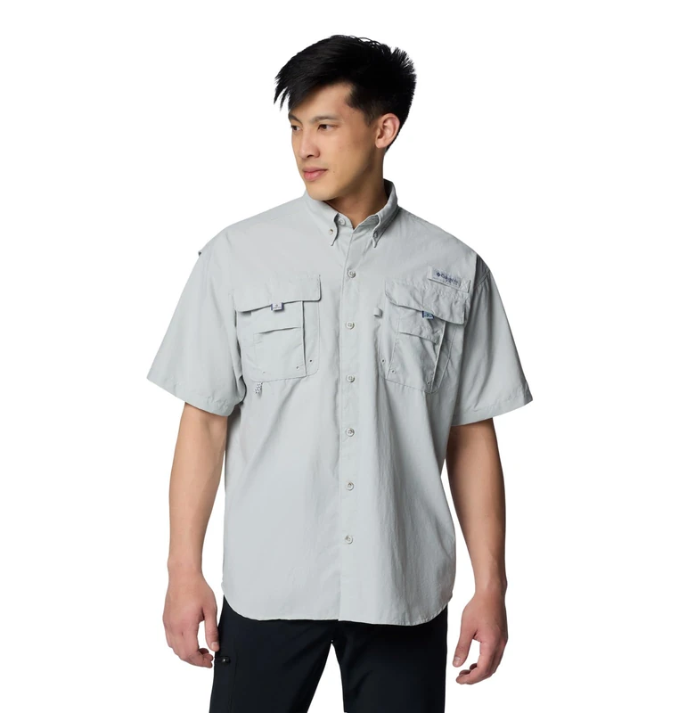 Columbia Men's Bahama 2 Short Sleeve Shirt, Short Sleeve Shirt, Cool Grey, Small