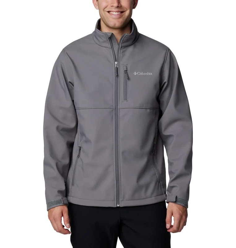 Columbia Men's Ascender Softshell Front-Zip Jacket, City Grey, S