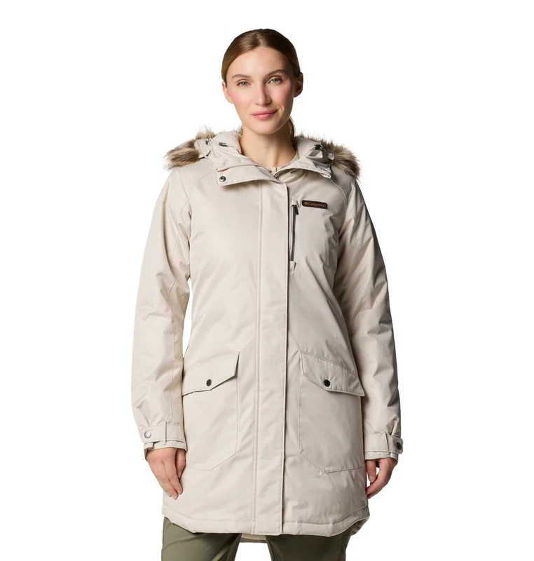 Columbia Women's Suttle Mountain Long Insulated Jacket, Dark Stone, S