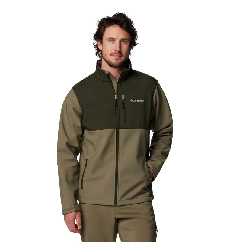 Columbia Men's Ascender Softshell Jacket, Stone Green/Greenscape, S - Image 1