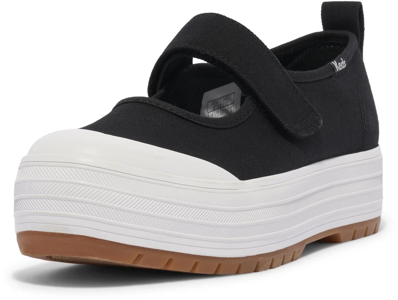 Keds Women's Mary Jane Flat, Black Canvas, 5.5 UK