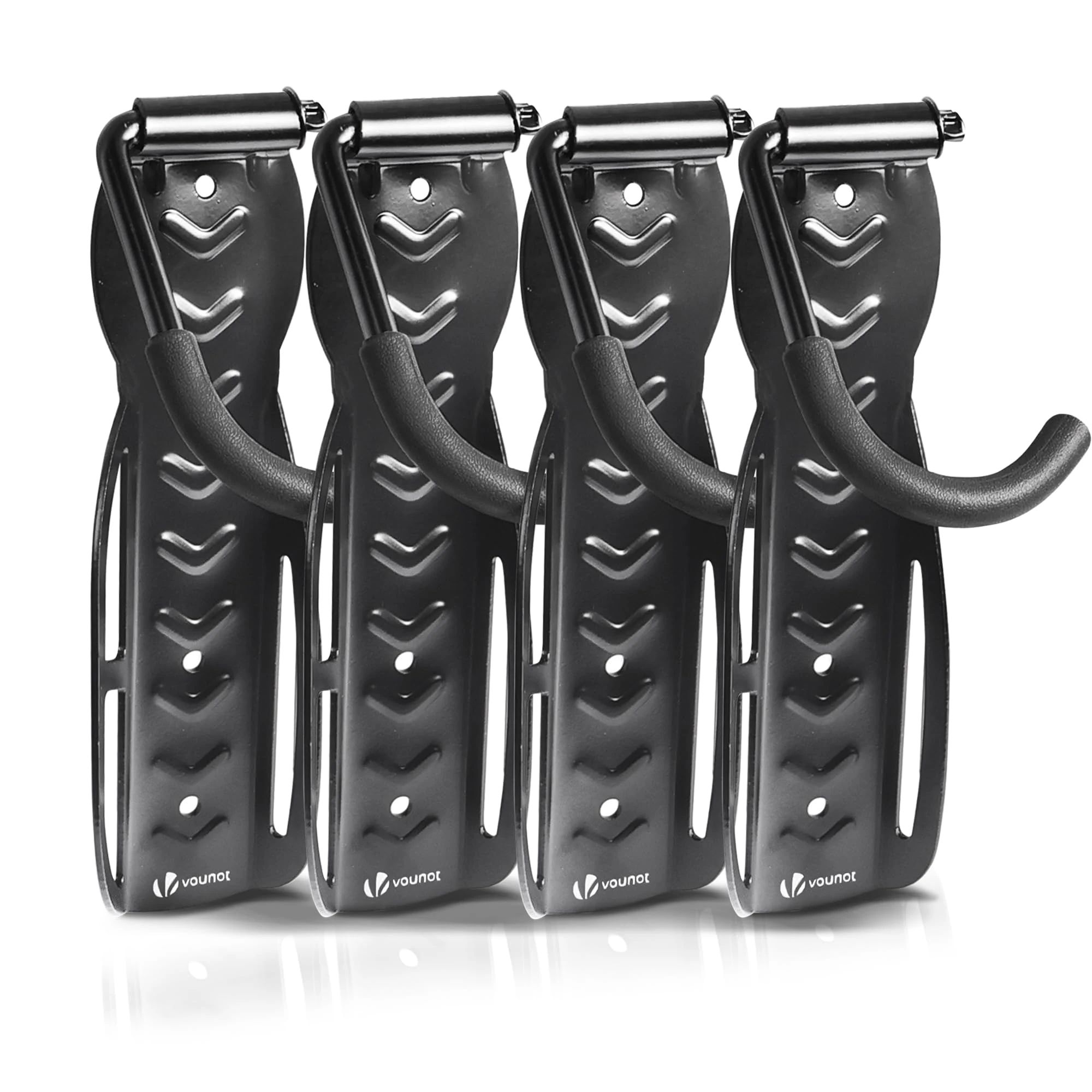 VOUNOT® Bike Wall Mount Rack 4 Pack, Heavy Duty Bike Hooks for Wall Storage, Vertical Bicycle Hanger for Garage, Space Saving Cycle Holder
