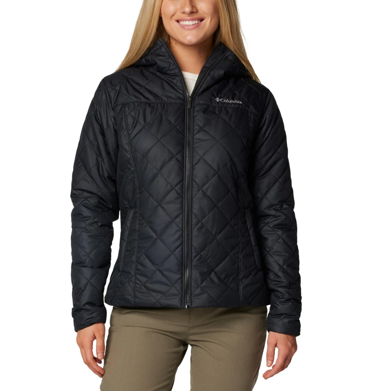Columbia Women's Copper Crest 2 Hooded Jacket, Winter Jacket, Black, Medium