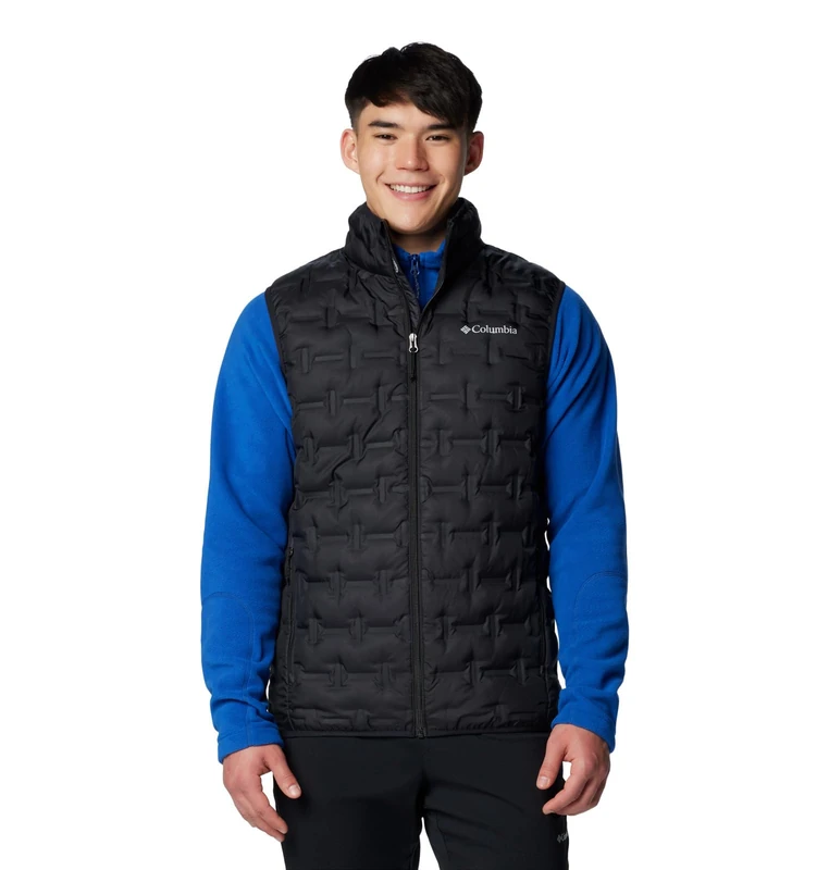 Columbia Men's Delta Ridge II Down Vest, Black, Small