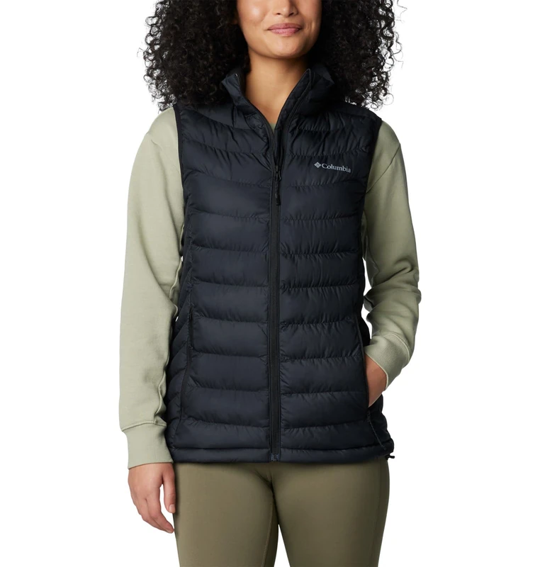 Columbia Women's Powder Lite Vest, Puffer Vest Body Warmer, Black, Size L