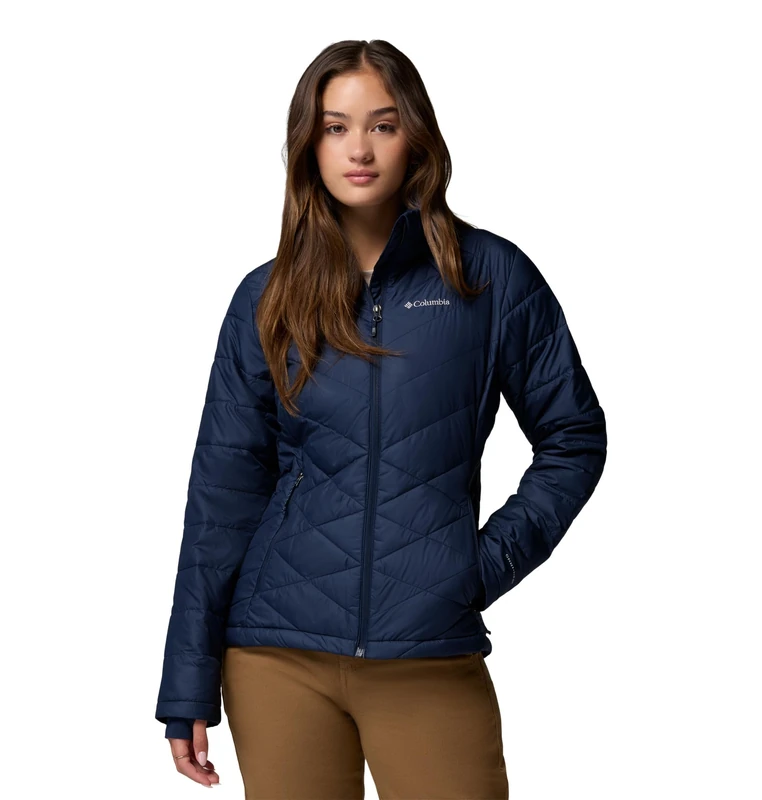 Columbia Women's Heavenly Jacket, Puffer Jacket, Collegiate Navy, Large