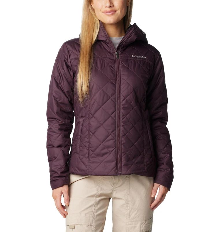 Columbia Women's Copper Crest 2 Hooded Jacket, Winter Jacket, Moonvista, L