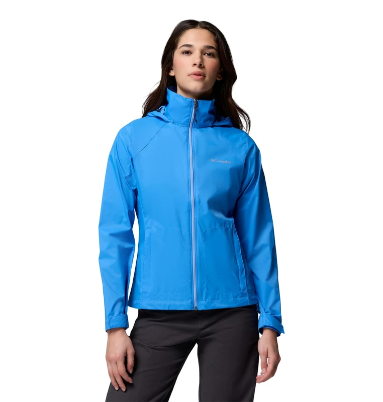 Columbia Women's Switchback 4 Jacket, Waterproof Rain Jacket, Harbor Blue, XL