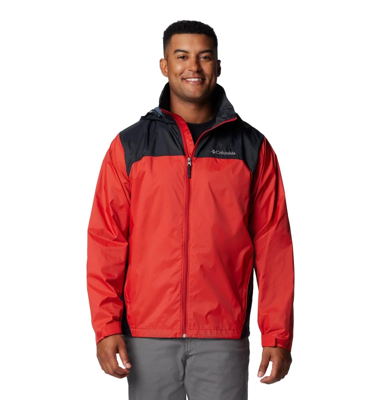 Columbia Men's Glennaker Lake II Rain Jacket, Sail Red/Black, X-Large