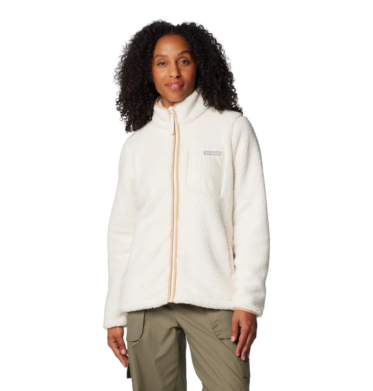 Columbia Women's West Bend Full Zip 2, Full Zip Fleece Jacket, Chalk, X-Large