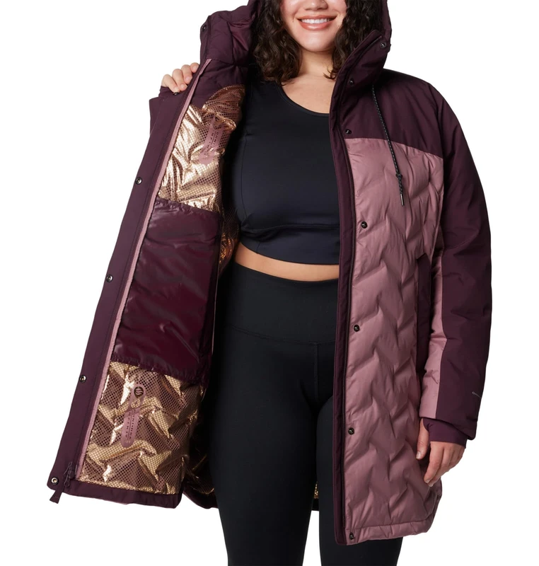 Columbia Women's Mountain Croo Iii Mid Down Jacket, Fig/Moonvista, XL